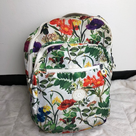 kipling floral backpack